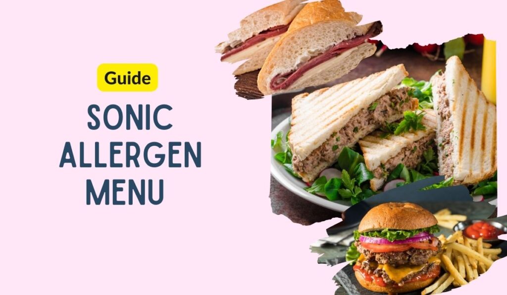 Sonic Allergen Menu