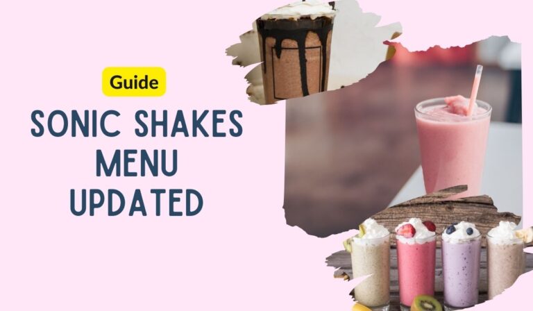 Sonic Shakes Menu