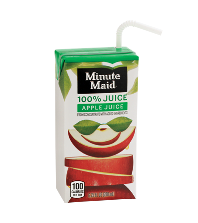 minute maid 100% apple juice box