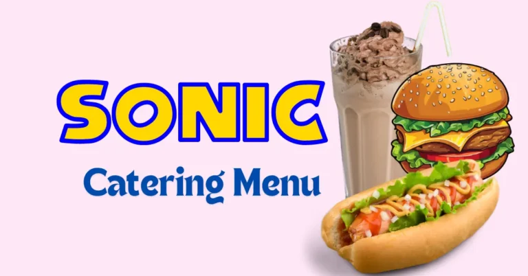 sonic catering menu