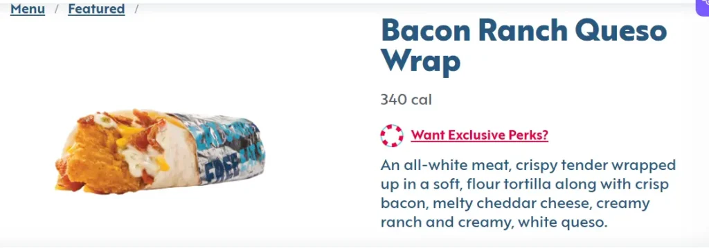 bacon ranch queso wrap 