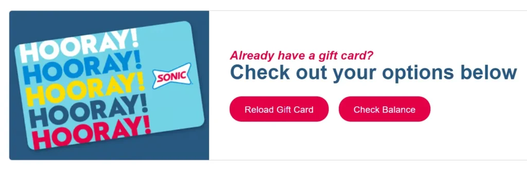 how to check sonic gift card balance