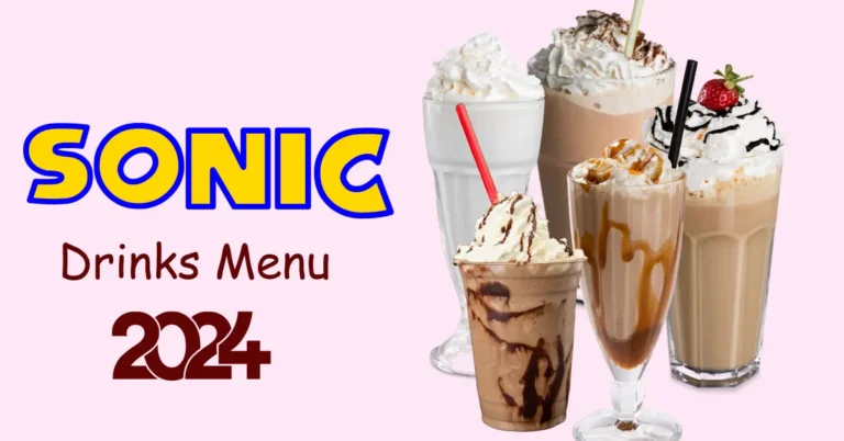 sonic drinks menu