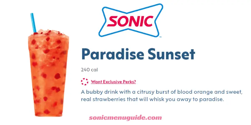 Sonic paradise sunset drink