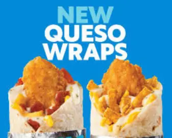 Sonic menu special 1.99 queso wraps