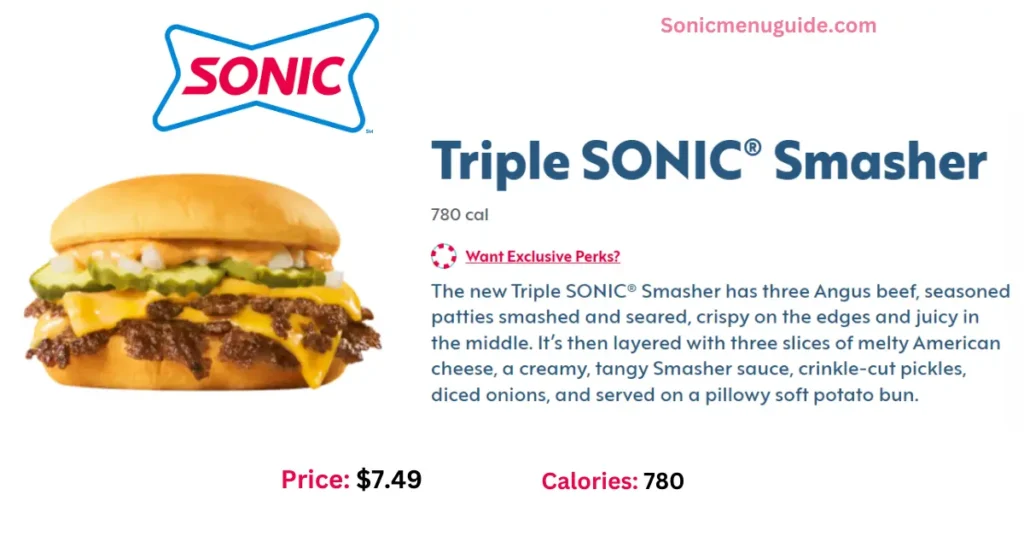 Triple Sonic Smasher Burger