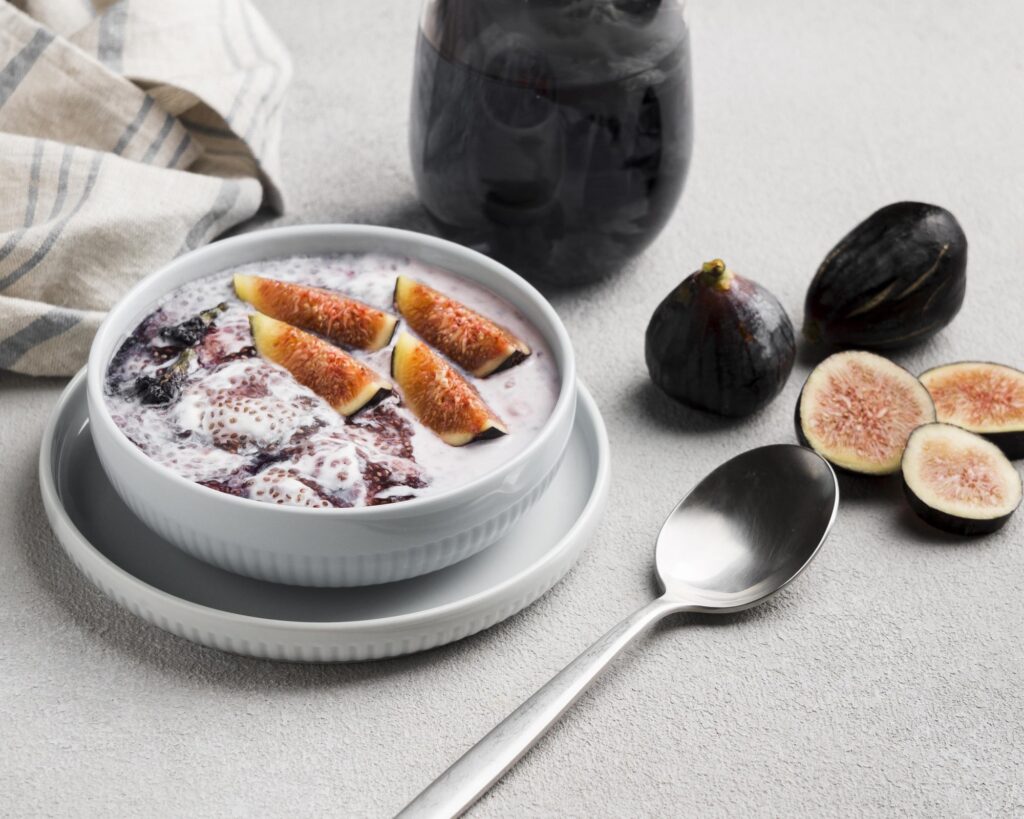 Creamy Coconut Fig and Blueberry Porridge